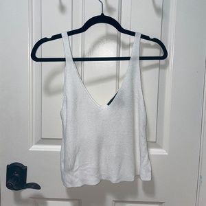 White knit tank top